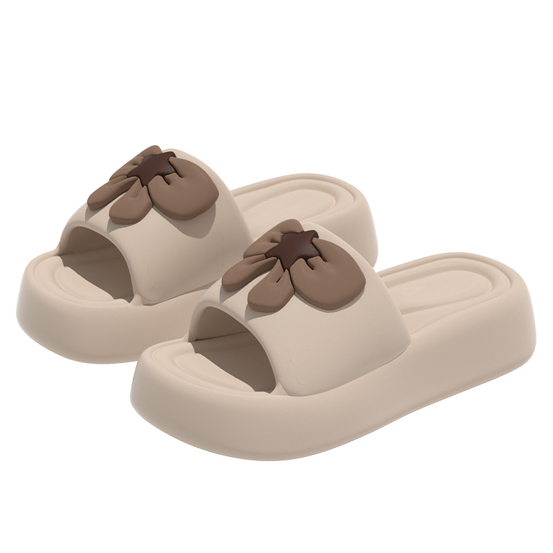 Comfortable summer bow women's slippers