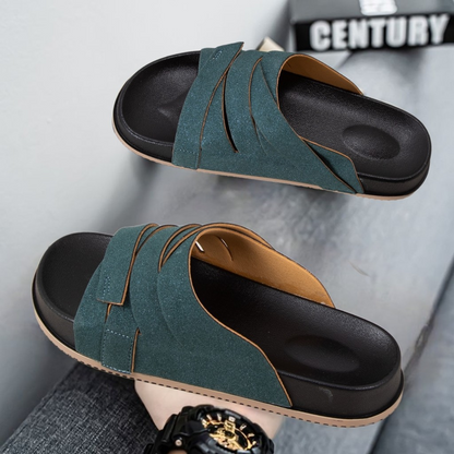 Men's net velvet anti slip beach slippers