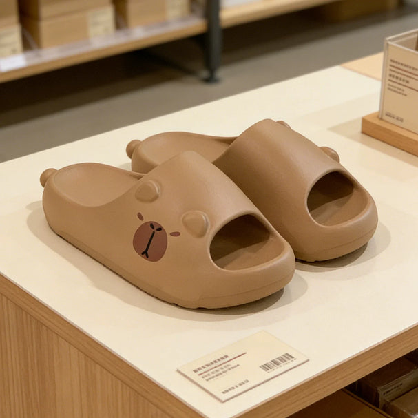 Quirky Cat Face Chunky Slides