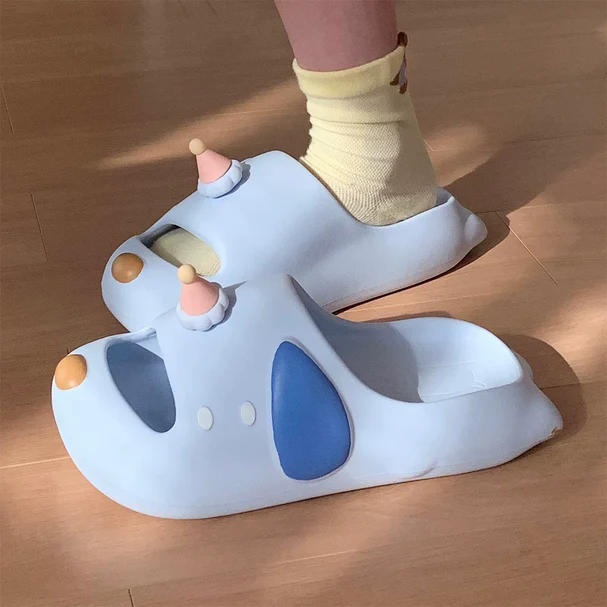 Playful Party Dog EVA Slides