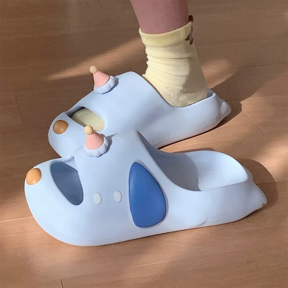 Playful Party Dog EVA Slides