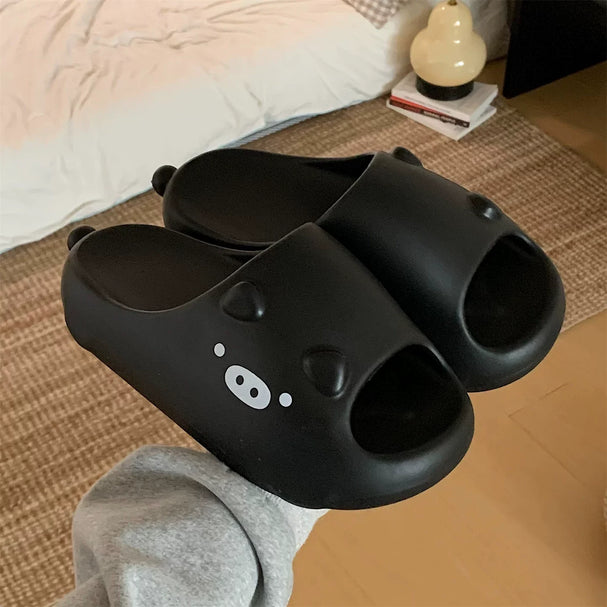 Quirky Cat Face Chunky Slides