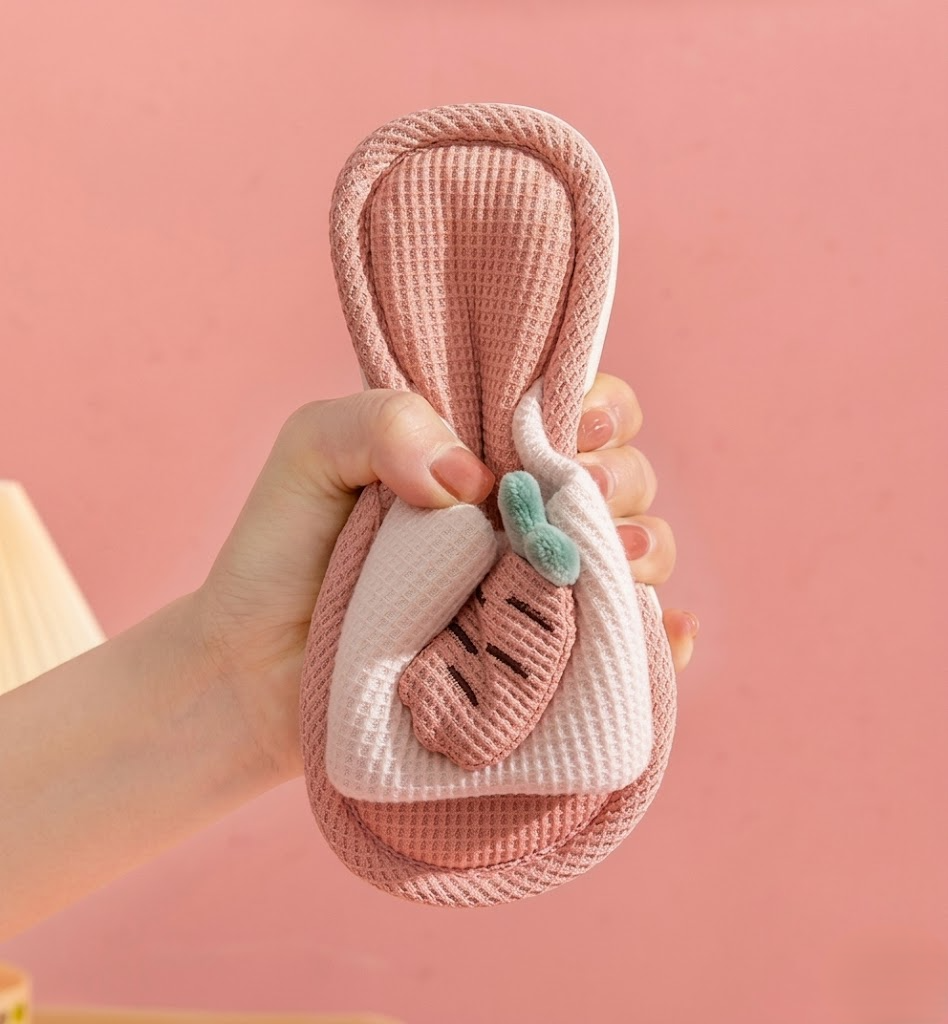 Four season anti slip linen slippers for children
