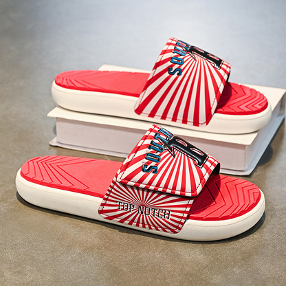 Anti odor and anti slip Velcro beach slippers