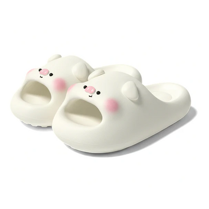 Chubby Piggy Soft Cloud Slides
