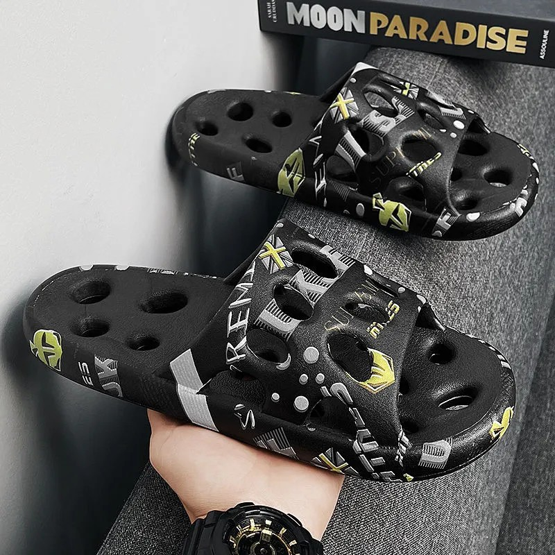 Bathroom specific hollow out anti slip slippers