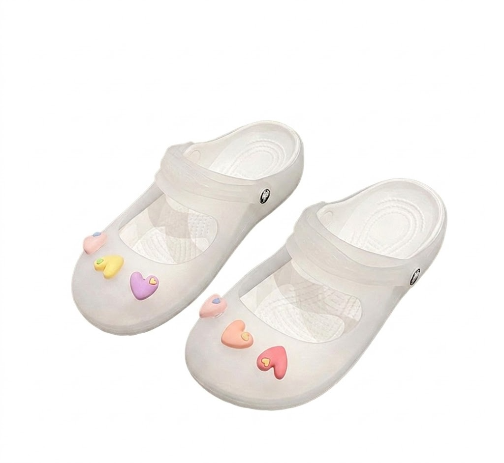 Jelly cartoon women's beach slippers