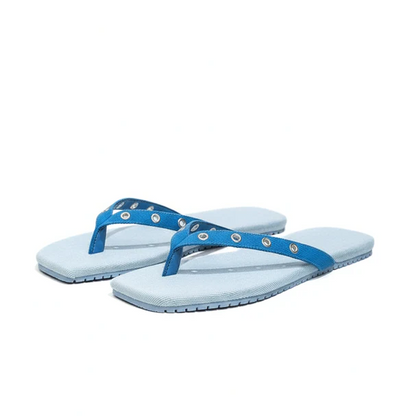 Grommet Canvas Beach Flip Flops