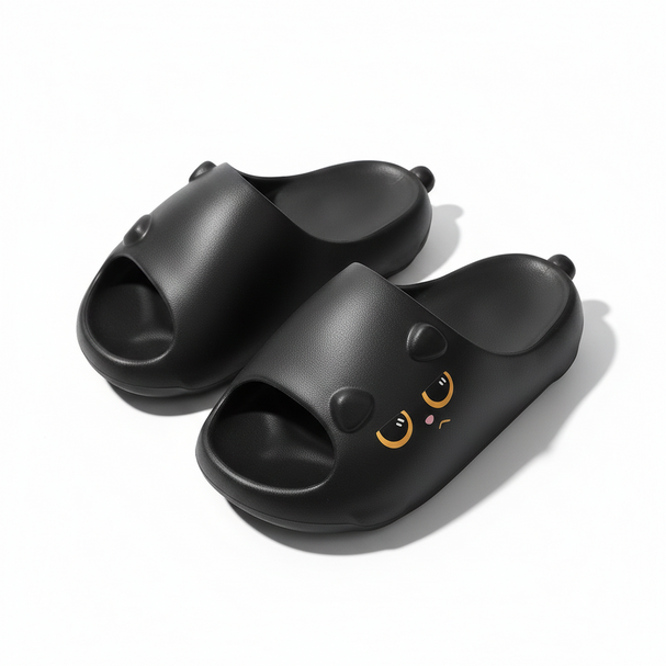 Quirky Cat Face Chunky Slides