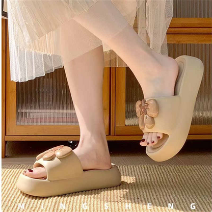Comfortable summer bow women's slippers