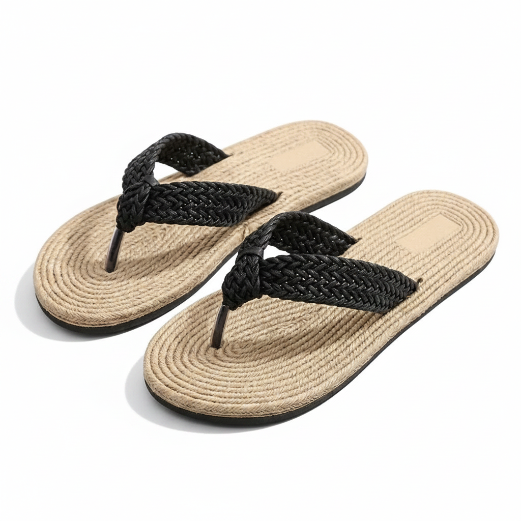 Women's Braided Hemp Flip Flops