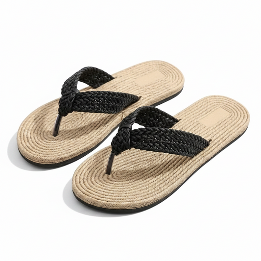 Women's Braided Hemp Flip Flops
