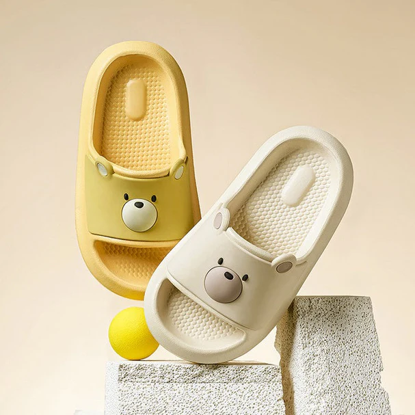 Playful Bear Face Soft Slides