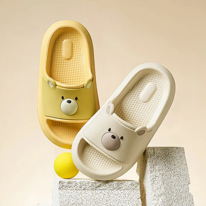 Playful Bear Face Soft Slides