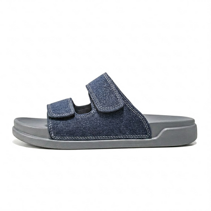 Couple leather soft soled beach sandals