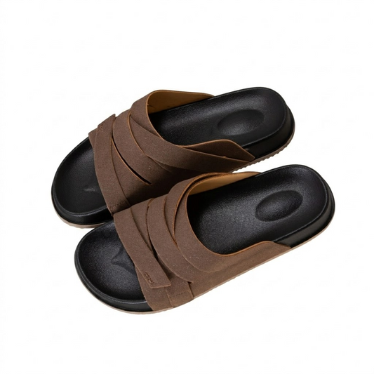Men's net velvet anti slip beach slippers