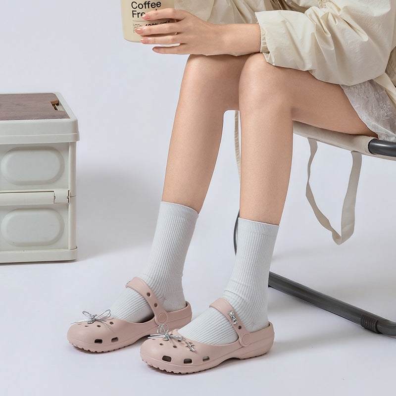 Womens Ballet-Style Mary Jane Slides