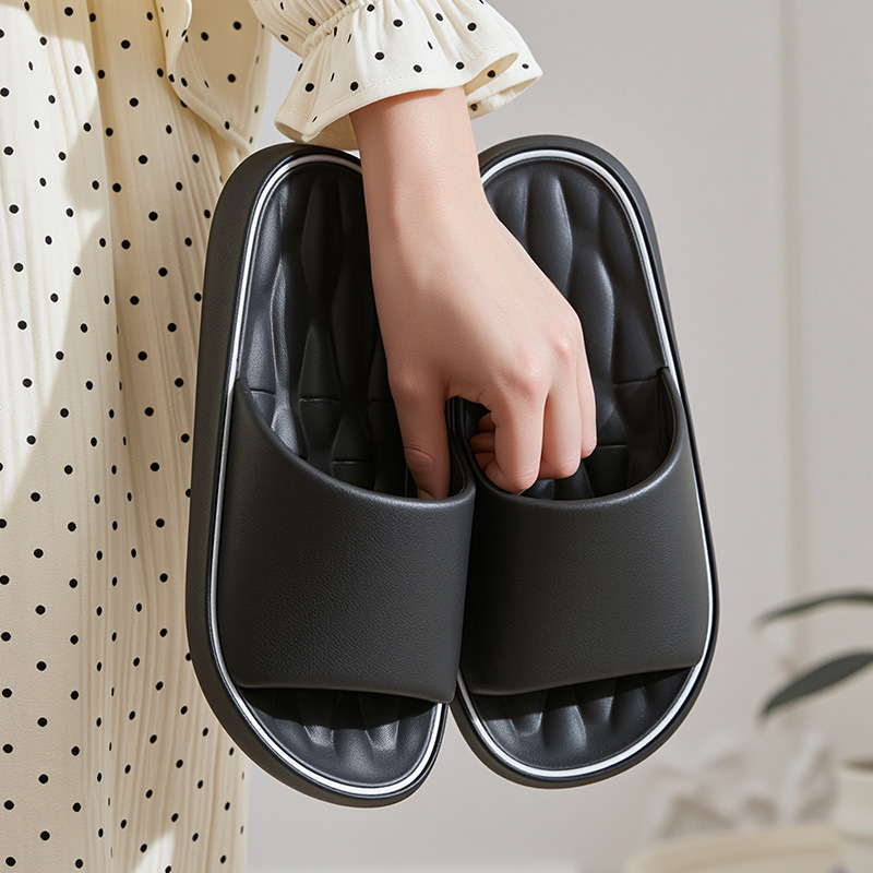 Bamboo couple household soft soled slippers