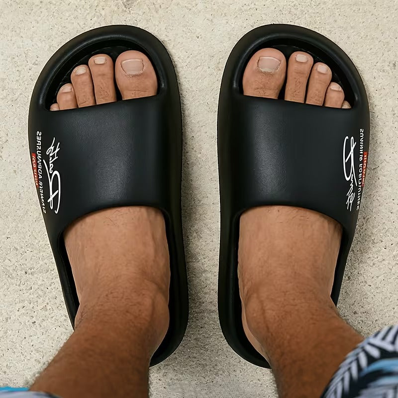 Women's Streetwear Graffiti Platform Slides