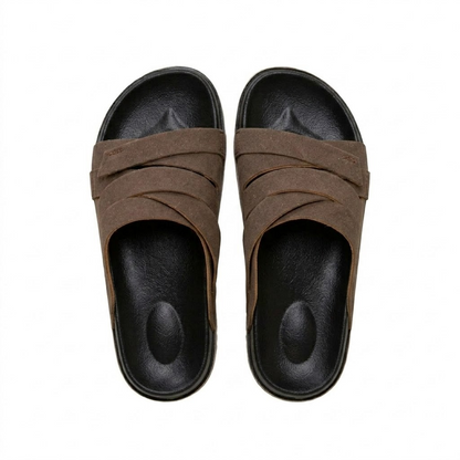 Men's net velvet anti slip beach slippers