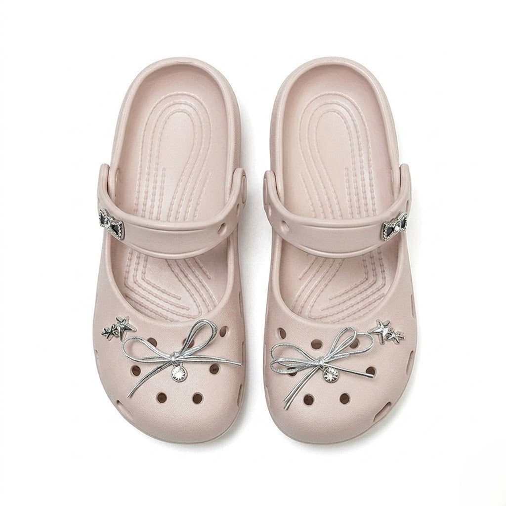 Womens Ballet-Style Mary Jane Slides