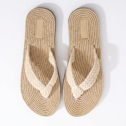 Women's Braided Hemp Flip Flops