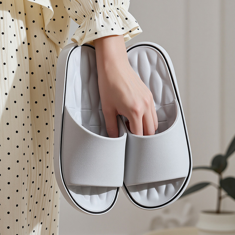 Bamboo couple household soft soled slippers