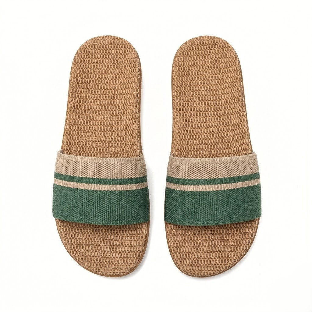 Natural Linen Slippers
