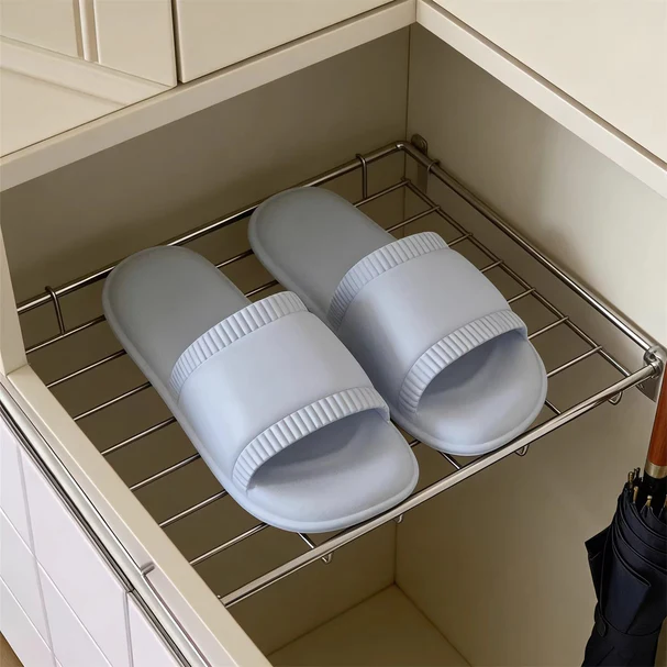 Minimalist Ribbed Soft Shower Slides