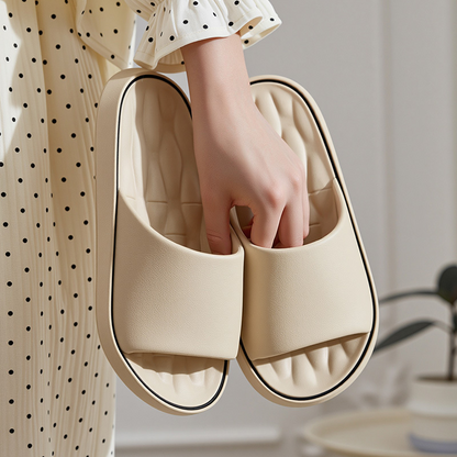 Bamboo couple household soft soled slippers