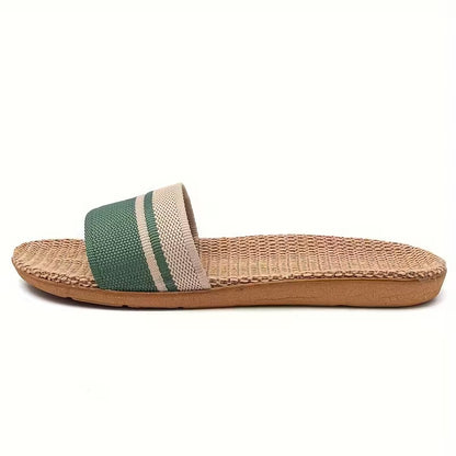 Natural Linen Slippers