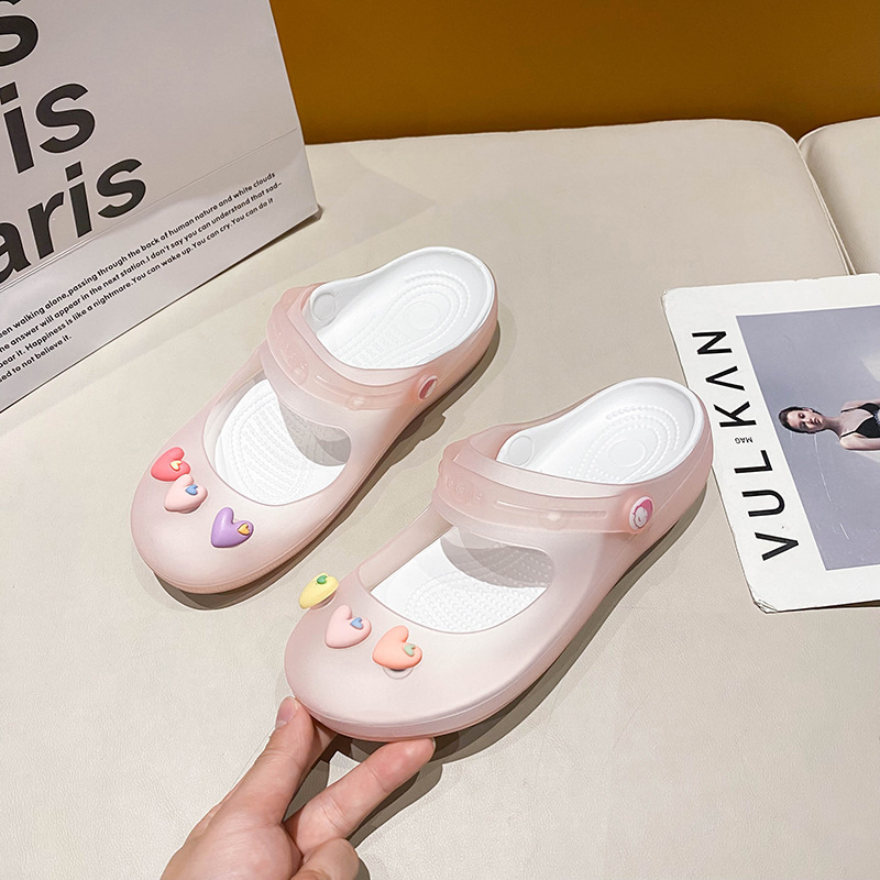 Jelly cartoon women's beach slippers