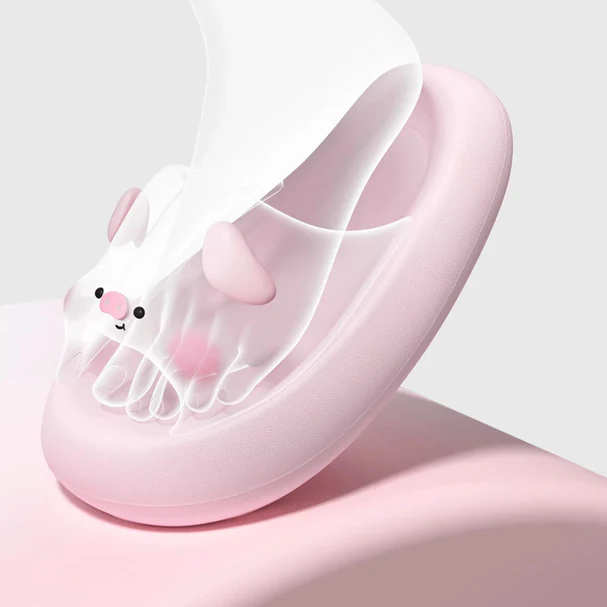 Chubby Piggy Soft Cloud Slides