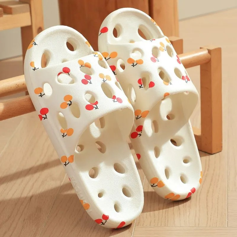 Bathroom specific hollow out anti slip slippers