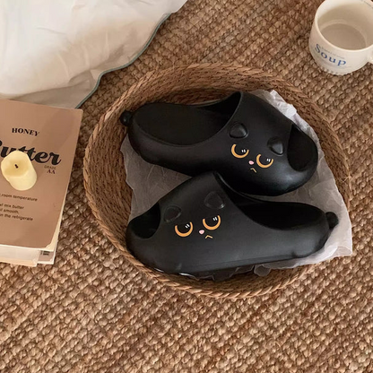 Quirky Cat Face Chunky Slides