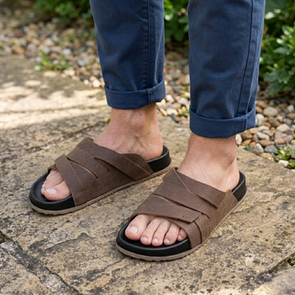 Men's net velvet anti slip beach slippers