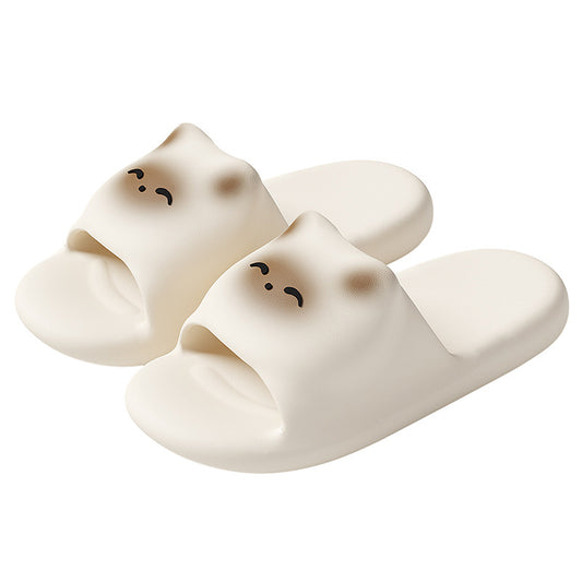 Cute Cat Face Slide Sandals
