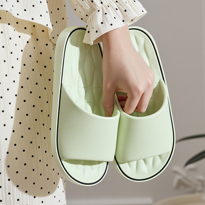 Bamboo couple household soft soled slippers