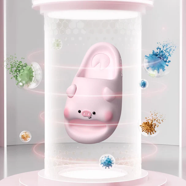 Chubby Piggy Soft Cloud Slides
