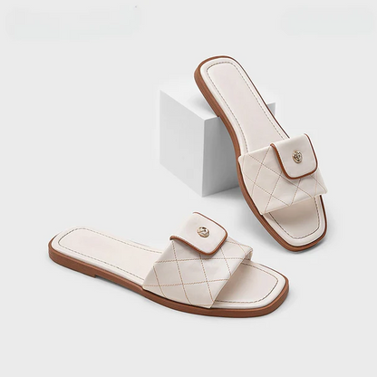 Chic Square Toe Slides