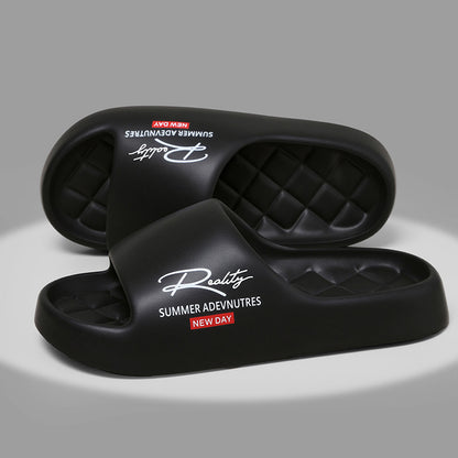 Women's Streetwear Graffiti Platform Slides