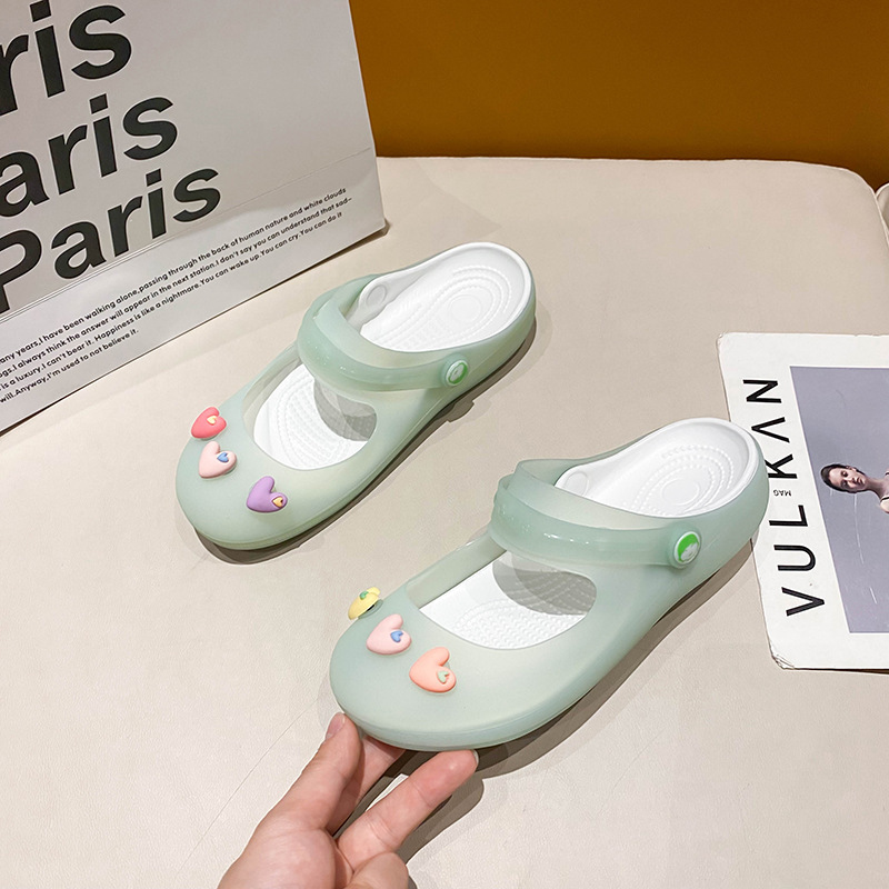 Jelly cartoon women's beach slippers