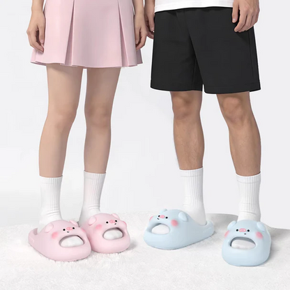 Chubby Piggy Soft Cloud Slides