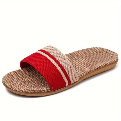 Natural Linen Slippers