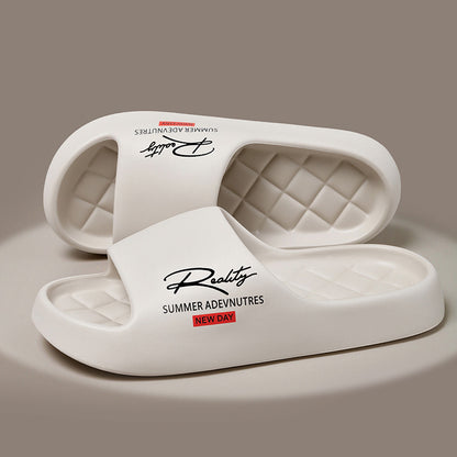 Women's Streetwear Graffiti Platform Slides