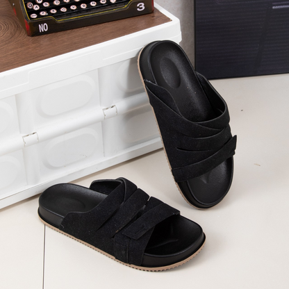 Men's net velvet anti slip beach slippers