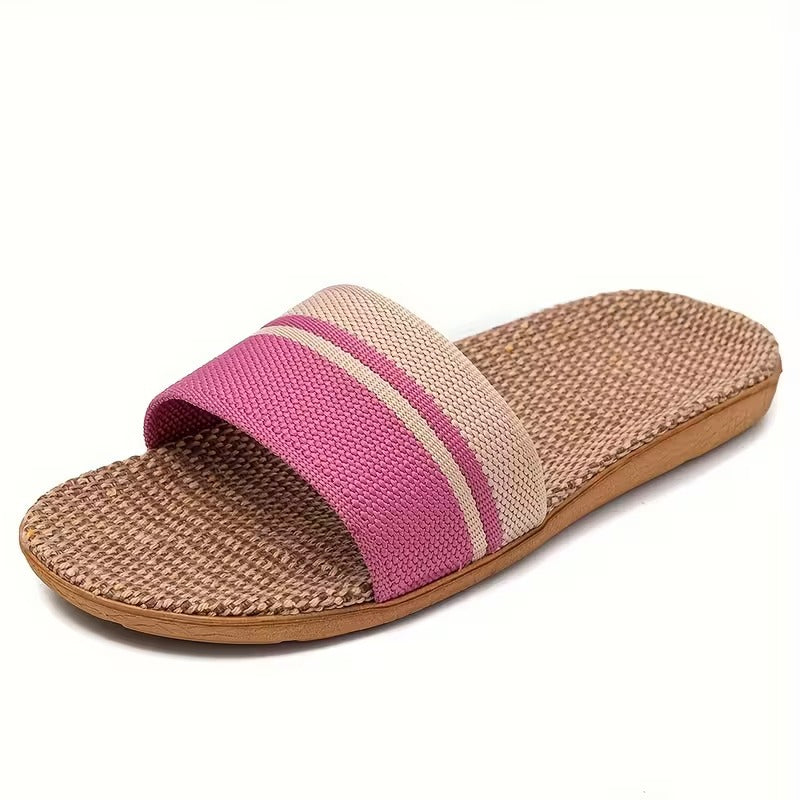 Natural Linen Slippers