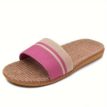 Natural Linen Slippers
