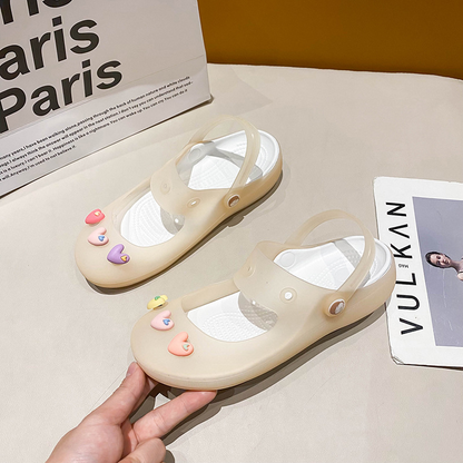 Jelly cartoon women's beach slippers