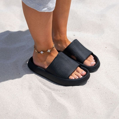 Trend Thick Sole Home Women Slippers 4.5cm Heel Ladies Platform Flat Shoes Non-slip EVA Living Room Indoor Slides Women Slippers